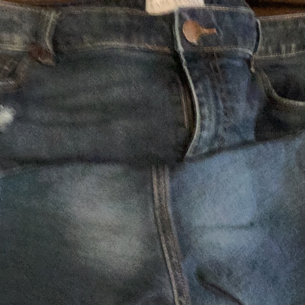 Lane Bryant Blue Distressed Jean Shorts - Picture 5 of 5